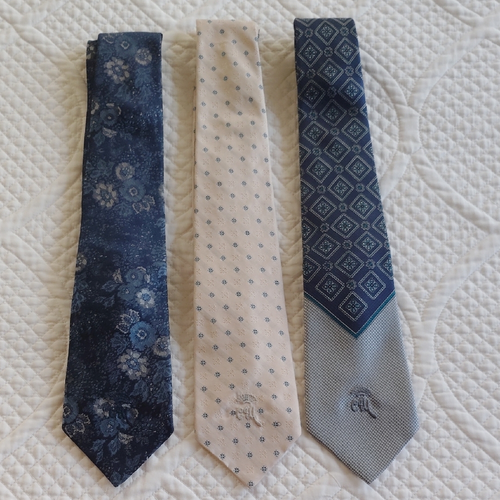 Vintage Countess Wara New York Men's Tie Bundle of 3